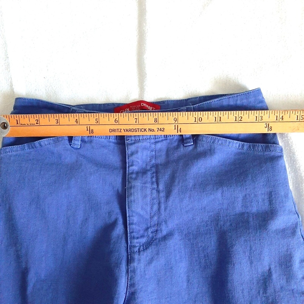 Gloria Vanderbilt womens crop pants Size 8 violet blue 27" waist 20 1/2 inseam - Picture 4 of 7